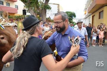 Misa, desfile del ganado y procesión religiosa en el Valle de los Nueve de Telde (Foto Francisco Javier Santana)